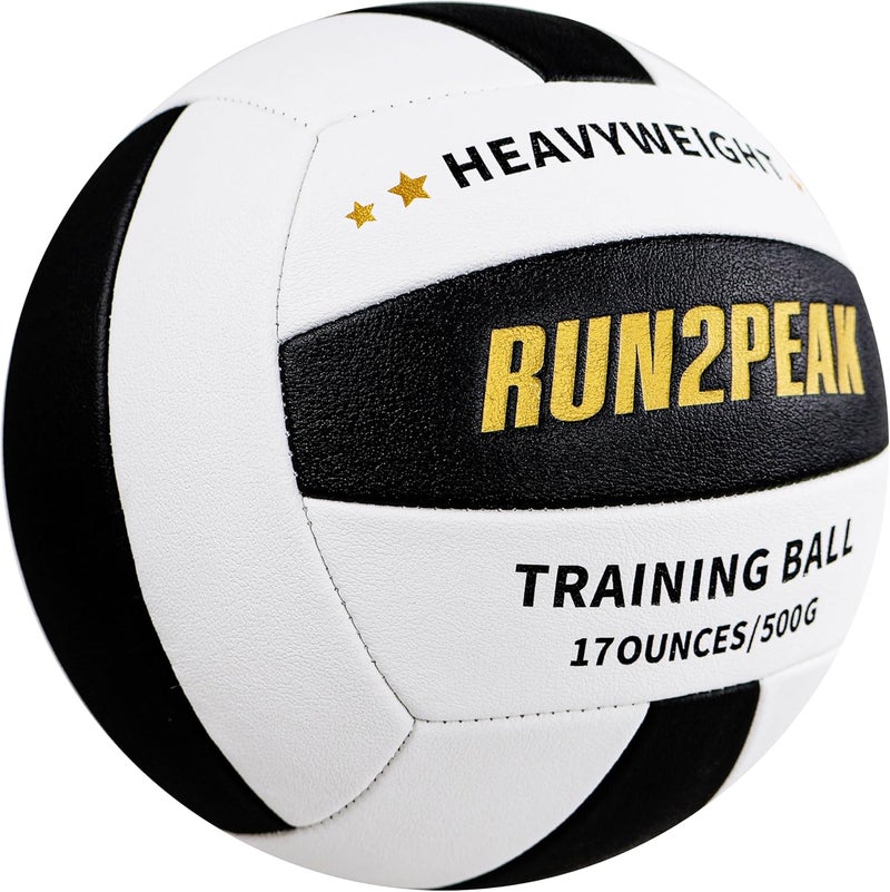 RUN2PEAK Setter Training Volleyball Official Size 5 Volleyballs Heavy Weight Ball PU Practice Volley Balls for Indoor Rebounder Equipment Setters Weighted Volleyball Setting Trainer - Image 2
